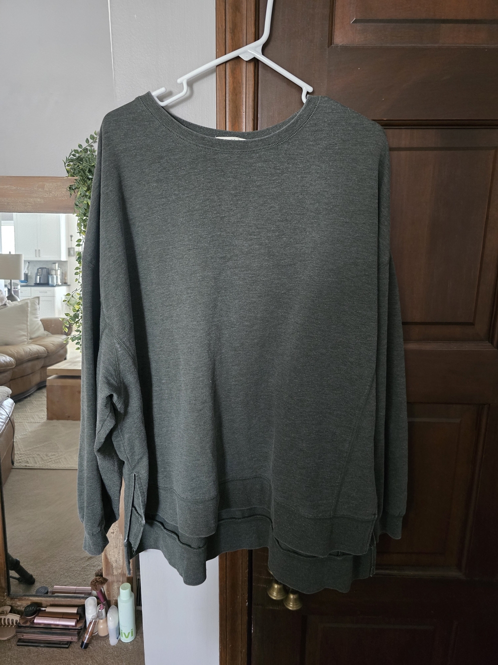 Z Supply Relaxed Crewneck Sweater, Olive Green, 2x